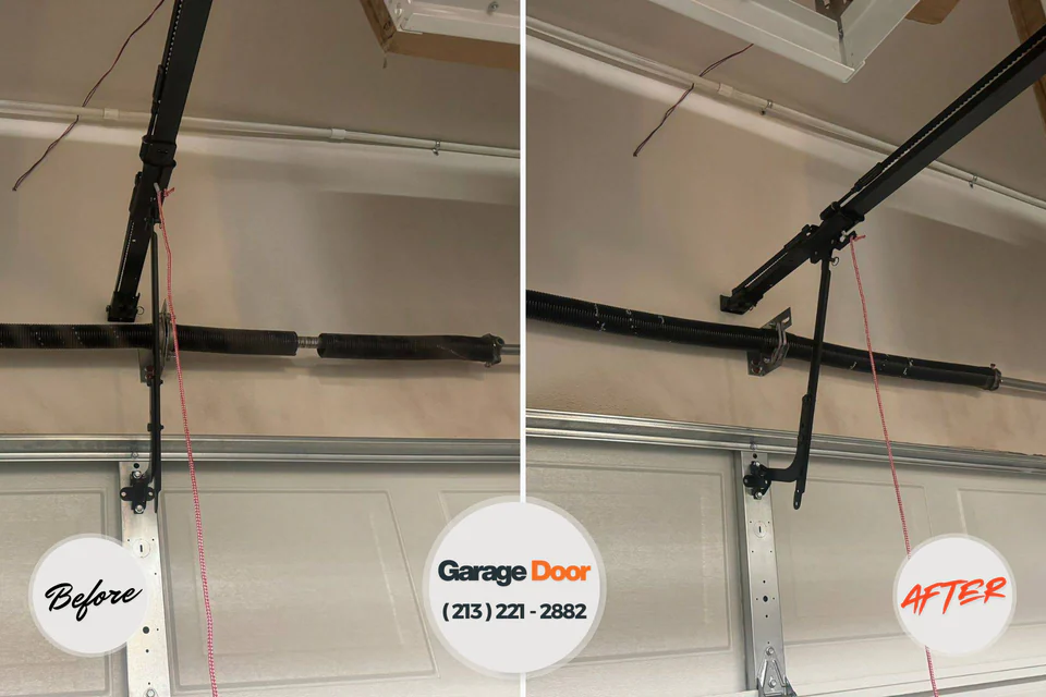 Before and after: garage door repair Arapahoe, WY
